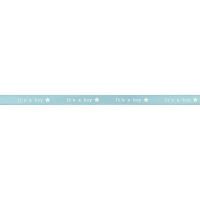 its a boy blauw Satijn band 1cm 