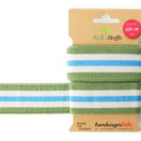  Gestreept boordband 2mtr Hamburgerliebe stripe me groen blauw