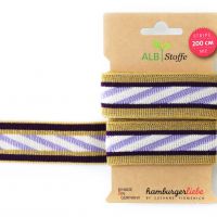  Gestreept boordband 2mtr Hamburgerliebe stripe me paars curry
