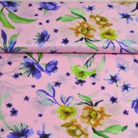 Zijde katoen exclusieve italiaans design bloemen rose