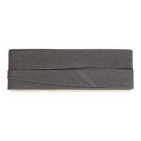 Biasband 20mm katoen 5 meter per kaart kleur 001 antraciet  grijs