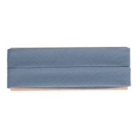 Biasband 20mm katoen 5 meter per kaart kleur 027 staal blauw
