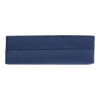 Biasband 20mm katoen 5 meter per kaart kleur 210 donker blauw