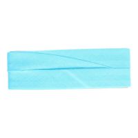 Biasband 20mm katoen 5 meter per kaart kleur 298 aqua blauw
