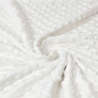 Minky dots fleece wit