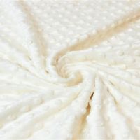 Minky dots fleece ivory