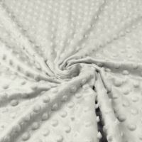 Minky dots fleece licht grijs