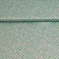 Micro satijn stretch rondjes mint 