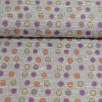 Jacquard rondjes oranje paars