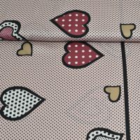 Micro satijn exclusief Italiaans design hartjes 