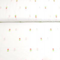 katoen voile neon bloem embroider poppy 12