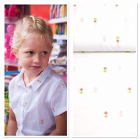 katoen voile neon bloem embroider poppy 12