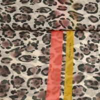 Voile panter zijde viscose exclusief italiaanse designerstof