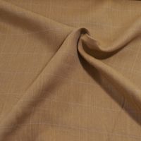 Libeco linnen visgraad ruit  nr152 conjac beige