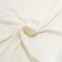 voile / chiffon met glanzende folie druk ivory