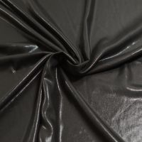 voile / chiffon met glanzende folie druk zwart