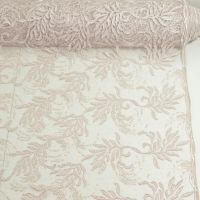 Haute couture  blad design licht rose / nude
