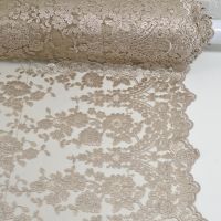 Tule kant licht taupe beige kl 950