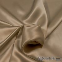 zijde satijn donker beige kleur 016
