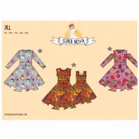 Super Nova patroon Jill  jurk   maat 92 t/m maat 140