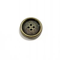 Knoop 25mm brons doorsteker 4 gaats