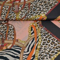 Micro polyester exclusieve italiaanse designer stof ketting print panter