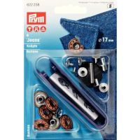 Jeans knopen 17mm 6 stuks brons prym 622.238