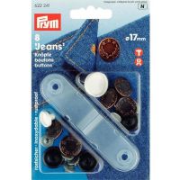Jeans knopen 17mm 8 stuks oud koper  prym 622.241