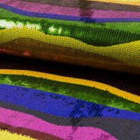 Pailletten ruit streep multi colors 