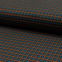Ruit terlenka polyester viscose stretch petrol brique