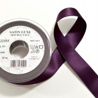 Satijn band  satin de luxe 25mm col 97 aubergine paars