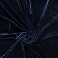 Stretch velours  / fluweel Mobra velours rekbaar donker blauw