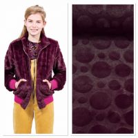 Bont imitatie dots bordeaux rood