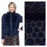 Bont imitatie dots donker blauw