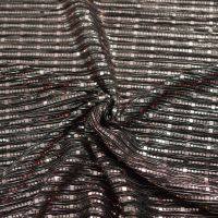Glitter plisse jersey koper kleur met pailletten