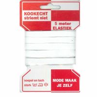 Elastiek 10mm kaart 5 meter wit