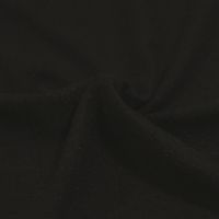 Mantelstof boucle wol cashmere  streep  zwart