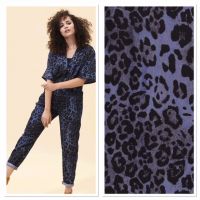 Jeans / denim look  leopard  blauw 