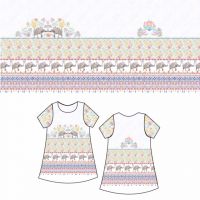Tricot panel olifant bohemian style 120cm x 150cm