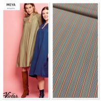 LMV streep viscose olijf groen LA MAISON VICTOR