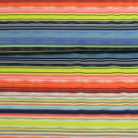 Katoen tricot digitaal streep multi colors 