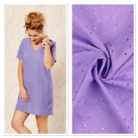  Milliblu's broderie katoen lila paars