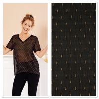  Milliblu's chiffon / voile zwart met goud
