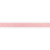 Tricot band streep / broekstreep lurex rose wit 25mm
