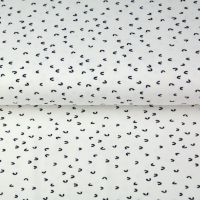 Katoen poplin boogjes zwart wit