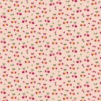 Katoen poplin yummy cherry zalm rose