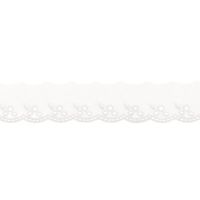 broderie band bloem wit 4cm