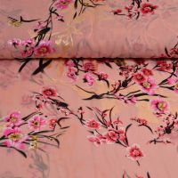 voile ausbrenner oud rose met bloemen john kaldor