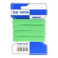 Elastiek 10 mm  kaart 3 meter groen