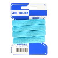 Elastiek 10 mm  kaart 3 meter turquoise